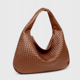 Dames Schoudertas Zwart met Gevlochten Design