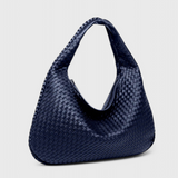 Dames Schoudertas Zwart met Gevlochten Design