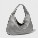 Dames Schoudertas Zwart met Gevlochten Design