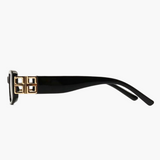 Smalle Zwarte Zonnebril voor Minimalistische en Trendy Look