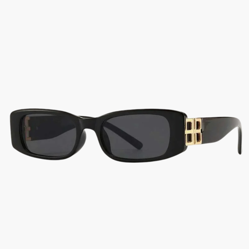 Smalle Zwarte Zonnebril voor Minimalistische en Trendy Look.
