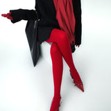 Opvallende Rode Panty voor Elegante en Zelfverzekerde Look