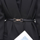 Smalle Taille Riem met Metalen Detail voor Elegante Look