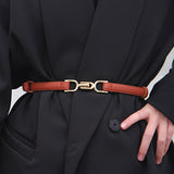 Smalle Taille Riem met Metalen Detail voor Elegante Look