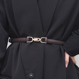 Smalle Taille Riem met Metalen Detail voor Elegante Look