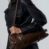 Compacte mini city tote bag met schouderbanden