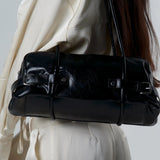 Compacte mini city tote bag met schouderbanden