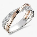 Elegante Kruis Ring met Zirkonia voor Luxe Uitstraling