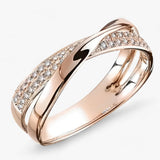 Elegante Kruis Ring met Zirkonia voor Luxe Uitstraling
