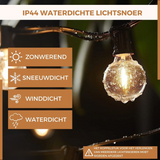LED Lichtsnoer met Transparante Lampen Warm Wit