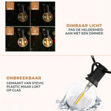 LED Lichtsnoer met Transparante Lampen Warm Wit