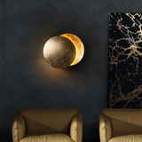Gouden Halve Maan Wandlamp met LED Verlichting