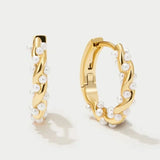 Hoepel Oorbellen met Parel Details voor Elegante Look