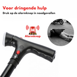 Opvouwbare Wandelstok Zwart met LED-Licht