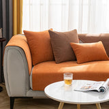Beige Bankhoes met Fijne Geweven Structuur