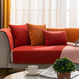 Beige Bankhoes met Fijne Geweven Structuur