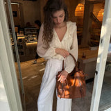 Ruime dames crossbody tas van vegan leer