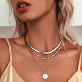 Gelaagde Ketting Set met Hanger voor Elegante Look.