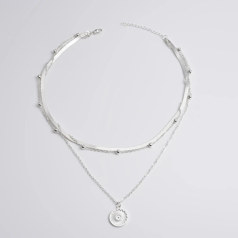 Gelaagde Ketting Set met Hanger voor Elegante Look.