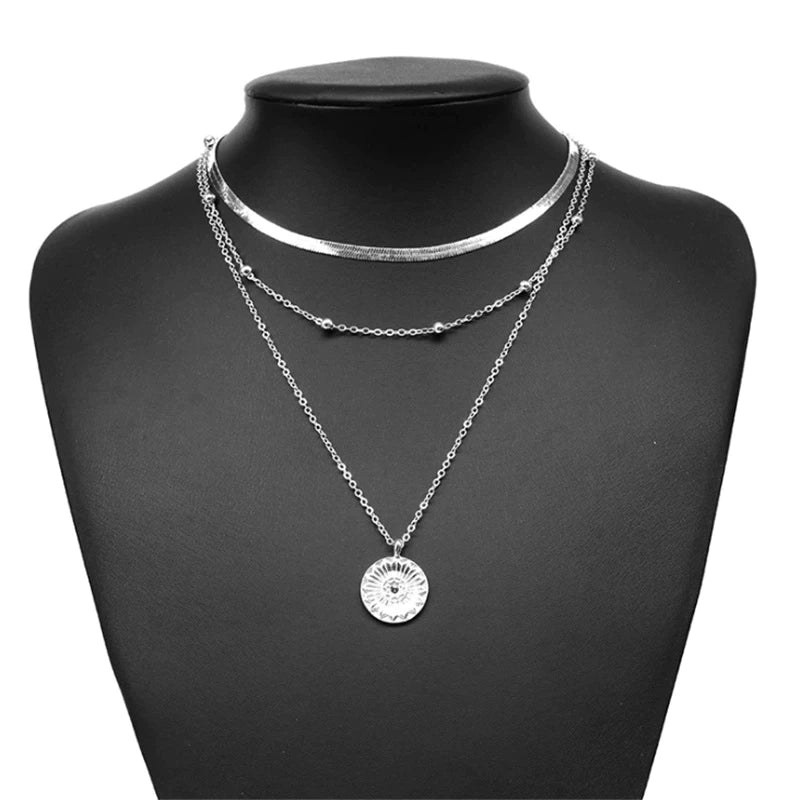Gelaagde Ketting Set met Hanger voor Elegante Look.