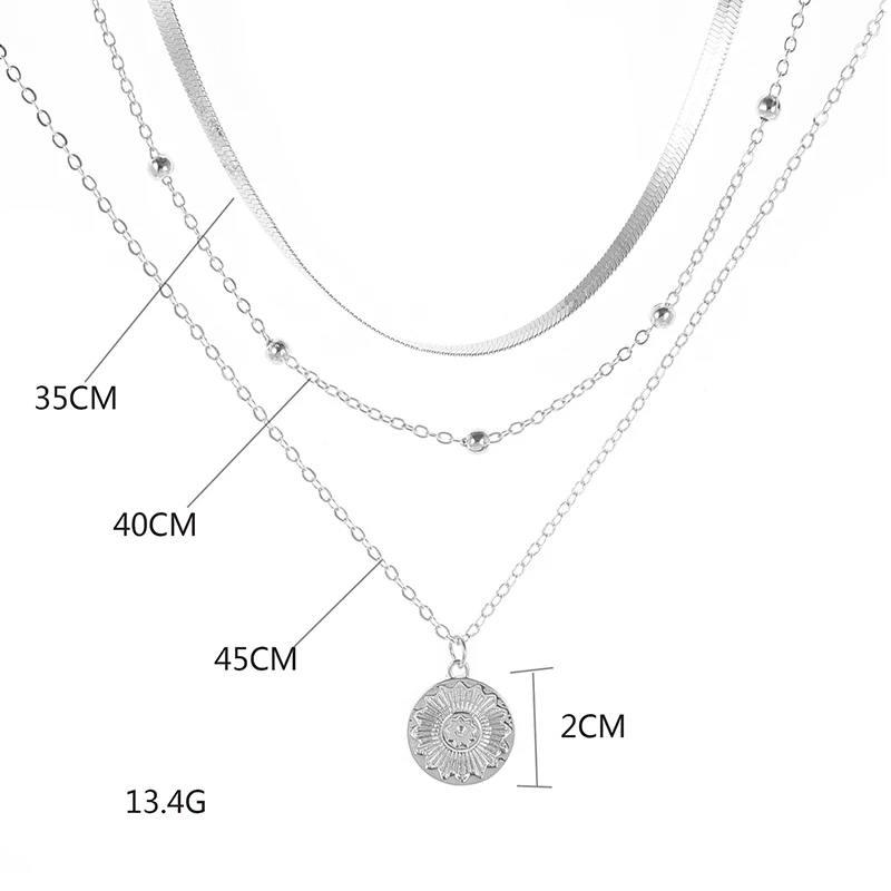 Gelaagde Ketting Set met Hanger voor Elegante Look.