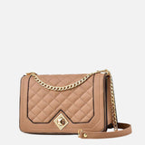 Dames crossbody tas met diamantstiksel en afneembare band