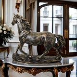 Vintage Paardenbeeld van Resin voor Binnen & Buiten