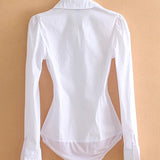 Elegante Blouse Bodysuit met Lange Mouwen voor Strakke Look