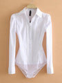 Elegante Blouse Bodysuit met Lange Mouwen voor Strakke Look.