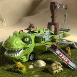 Dinosaurus Speelgarage met Racebaan – Groen