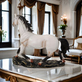 Vintage Paardenbeeld van Resin voor Binnen & Buiten