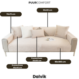 Dalvik Fluwelen Antislip Bankhoes – Beige