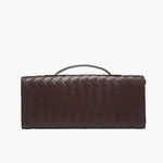 Gevlochten Clutch Tas met Luxe Sluiting.
