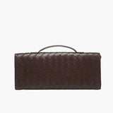 Gevlochten Clutch Tas met Luxe Sluiting.