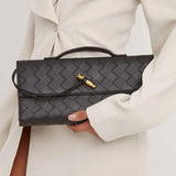Gevlochten Clutch Tas met Luxe Sluiting