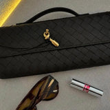 Gevlochten Clutch Tas met Luxe Sluiting