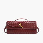 Gevlochten Clutch Tas met Luxe Sluiting.