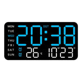 Digitale Wandklok met Datum, Dag en Temperatuur