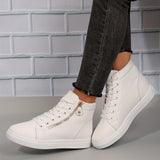 Hoge Sneakers met Rits en Comfortabele Pasvorm