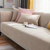 Beige Bankhoes met Fijne Geweven Structuur