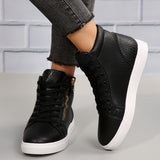Hoge Sneakers met Rits en Comfortabele Pasvorm