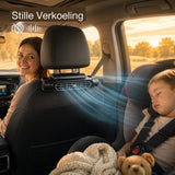 Zwarte Autostoel Ventilator met Dubbele Luchtuitlaat