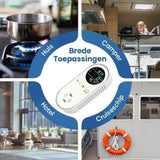 Witte 4-in-1 Koolmonoxidemelder met Digitaal Display