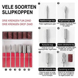 Roze Elektrische Nagelfrees met Opzetstukken