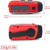 Rode Multifunctionele Noodradio met Zaklamp en Powerbank