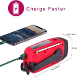Rode Multifunctionele Noodradio met Zaklamp en Powerbank