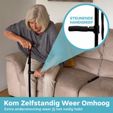 Zwarte Opvouwbare Wandelstok met LED en Alarm