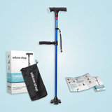 Zwarte Opvouwbare Wandelstok met LED en Alarm