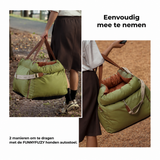 Groene Draagbare Hondenmand met Schouderriem