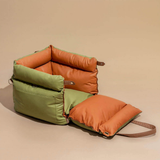 Groene Draagbare Hondenmand met Schouderriem